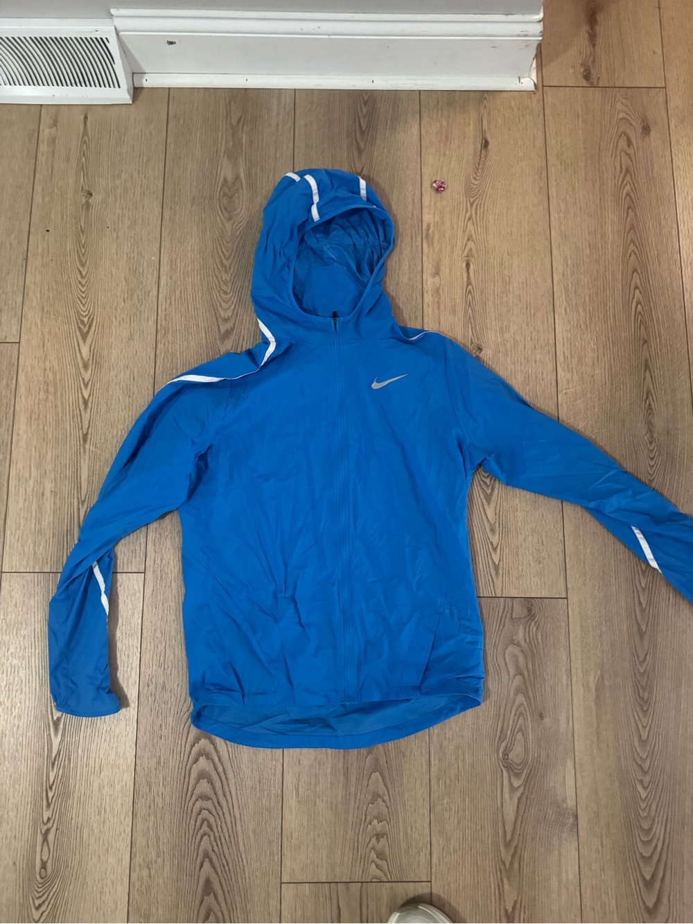 Nike Blue Hooded Windbreaker Jacket